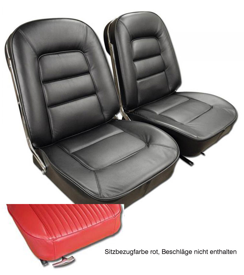 www.ROUTE66-HH.SHOP - SITZBEZÜGE LEDER ROT