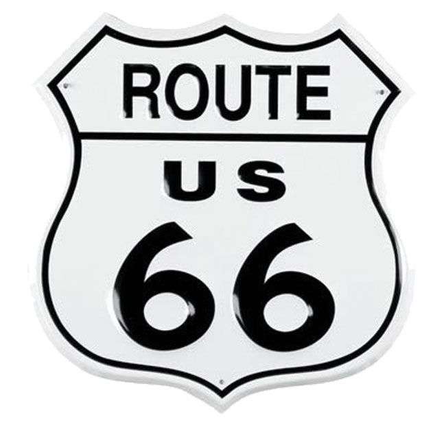 www.ROUTE66-HH.SHOP - BLECHSCHILD ROUTE 66